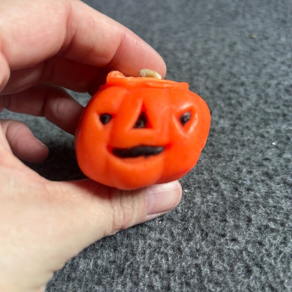VINTAGE HALLOWEEN GURLEY PUMPKIN JACK O LANTERN UNUSED CANDLE - Picture 5 of 9